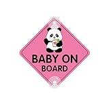 Iprokiu Niedlicher Panda Baby an Bord Autoaufkleber mit doppelten...