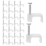 UTHCLO 300 Stück Nagelkabelclips 10mm für Flache Ethernet und...
