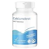 Calcium 900mg - aus Calciumcitrat - 240 vegane Calcium-Tabletten -...