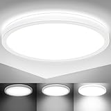 B.K.Licht - LED Deckenlampe mit indirektem Licht, ultraflach, in Stufen...