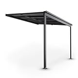 Juskys Terrassenüberdachung Borneo 3x3 m — Sonnenschutz aus Aluminium...