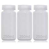 DKBT 3 Stück Weithalsflasche Kunststoff Flasche 250ml Leere Laborflasche...
