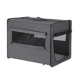 EUGAD Faltbare Hundebox B61xH51xT46cm für Katze kleine/mittlere Hunde...