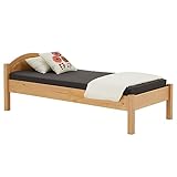 IDIMEX Massivholzbett SORAJA 90x200 cm in braun aus Kiefer Holz, Einzelbett...