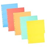 NUOBESTY Index Register Teilig Abnehmbare Farbige Ordner Trennblätter mit...