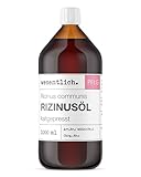 wesentlich. Rizinusöl kaltgepresst 1000ml - 100% reines Rizinusöl - für...