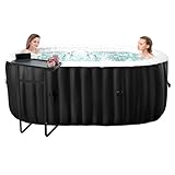 Obqer Hot Tub Aufblasbar für 2 Personen, 2400W In/Outdoor SPA Pool...