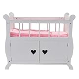 Bandits & Angels Puppenbett Sweetheart aus Holz mit Schrank weiß –...