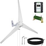 ECO-WORTHY Windturbine Generator 400W DC12V-24V mit 3 Blättern 5,6 Meilen...