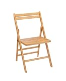 Spetebo Bambus Klappstuhl Natur - 79 x 40 cm - Küchen Stuhl klappbar aus...