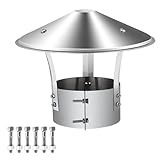 Schornsteinabdeckung in Edelstahl Rund Kaminabdeckung Regenhaube...