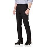 Amazon Essentials Herren Flatfront-Anzughose in schmaler Passform, Schwarz,...