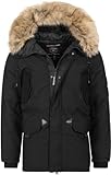 Geographical Norway Herren Winter Jacke Outdoor Winter Parka Mantel Kapuze...