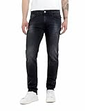 Replay Herren Jeans Anbass Slim-Fit mit Comfort Stretch, Dark Grey 097...