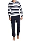 Schiesser Herren Schlafanzug lang mit Bündchen - Nightwear Set