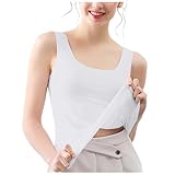 Unterhemden Damen 1er Pack Tank Top Damen Unterhemd Stretch Basic Tops...