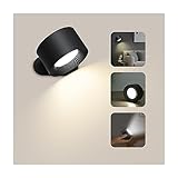 Feallive LED Wandleuchte Innen, Wandlampe mit Akku 1 Stück,Touch Control 3...