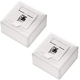 deleyCON 2x CAT6a Universal Netzwerkdose - 1x RJ45 Port - Geschirmt -...