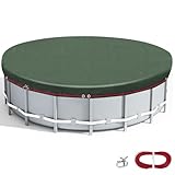Victoam Poolabdeckung Rund 420 cm für 320-366 cm, 2-in-1 Pool...
