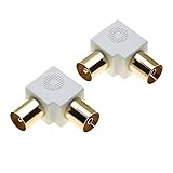 Abgewinkelter Koaxialstecker - Winkel-RCA-Adapter, 90-Grad-Adapter...