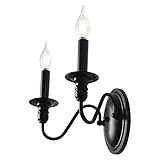 MRHYSWD Wandleuchte Innen Vintage 2 Flammig Wandlampe Innen Kerzen...