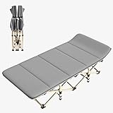Tragbares faltbares Campingbett – bequemes Oxford-Bett mit dickem Polster...