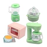 Toddmomy Miniatur Küchenmodell Teilig mit Mini Ofen Kaffee und...