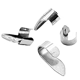 vhbw Finger-Pick Set 1x Daumenpick, 3x Fingerpick Gitarrenzubehör...