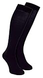 2er Pack Herren Lang Bambus Socken | Kniestrümpfe Bambussocken | Unifarben...