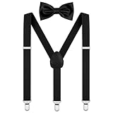 AOOWU Hosenträger für Herren, Breit 2.5 cm mit sehr Starken 3 Metall...