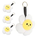 TOVINANNA Weiche Plüsch Sonnenblumen Schlüsselanhänger 4 Stück...