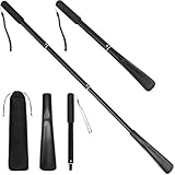 YXINAER Langer, verstellbarer, einziehbarer Schuhlöffel, langer...