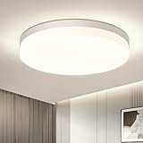EASY EAGLE Deckenlampe LED Deckenleuchte Flach 48W: 4000K Rund Badezimmer...