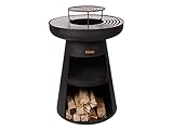 PUR LINE | Holzkohlegrill, rund, mit Grillplatte und Grill, Stahl, Schwarz...