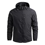 BXUGY Langarm Jacke Reißverschlussleiste Trend Gutaussehend Softshelljacke...