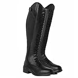 HORZE Damenreitstiefel mit Schnürung – Klassische Leder-Reitstiefel mit...