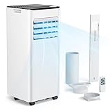 Mobile Klimaanlage 9000 BTU mit Abluftschlauch | 4-in-1 Mobiles Klimagerät...