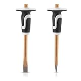 STAHLWERK Flachmeißel | Spitzmeißel 2er Set Gold 300 mm Handmeißel aus...