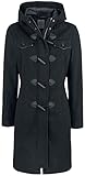 Brandit Damen Dufflecoat Long Mantel, Schwarz (Black 2), XX-Large