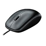Logitech B100 Maus mit Kabel, USB-Anschluss, 800 DPI Optischer Sensor, 3...
