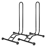 Schramm® 2 Stück Fahrradständer in schwarz oder Silber Bodenständer...