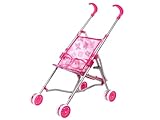 PartyMagix Puppenbuggy für Kinder – Klappbarer Puppenwagen ca. 55 cm...