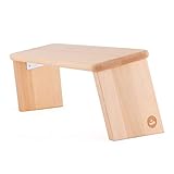 Bodhi Meditationsbank aus Holz (Buche) | Yoga Hocker aus Holz | Kniesitz...