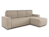 Ecksofa Roma L mit Schlaffunktion und Bettkasten - Cord Stoff - L-Form...