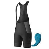 ROCKBROS Trägerhose Bib Shorts Herren mit 3D Sitzpolster, Dyneema...