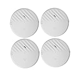 Lancoon Fensteralarm mit Vibrationssensor Weiß 4 Packungen 125dB lauter...
