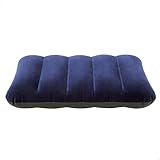 Intex 68672 - Aufblasbares Campingkissen Flocked Blue, Vinyl, Blau, 43x28x9...