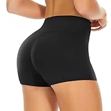 Runmeihe Hotpants Damen mit Hoher Taille, Mini Kurze Sporthose für Yoga...