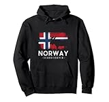 Norwegische Flagge Noreg Norge Skandinavien Norwegen Pullover Hoodie