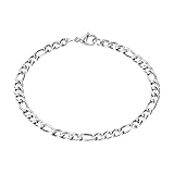flintronic Edelstahl Armband, Figaro Armband,Panzerkette Armband Cuban Link...